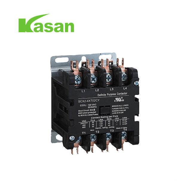 Na-verify ng UL na 4 Pole 40 AMP DP Contactor 120 Volt AC Coil Contactor